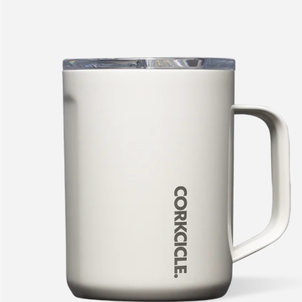 Corkcicle White Insulated Mug- Oatmilk